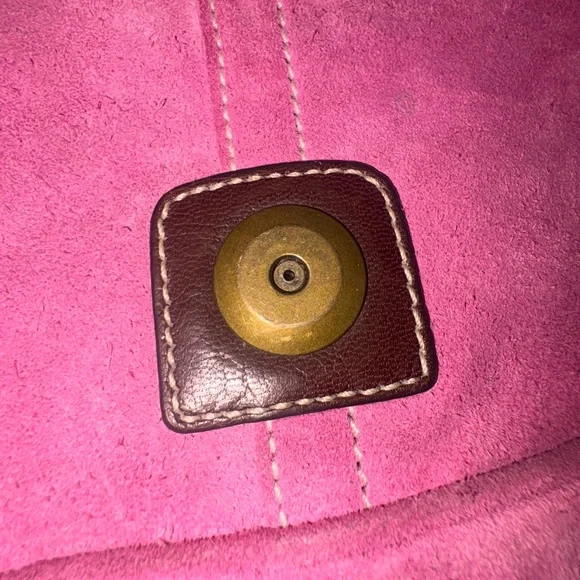 Coach Pink Suede Shoulder Bag - Picture 8 of 8